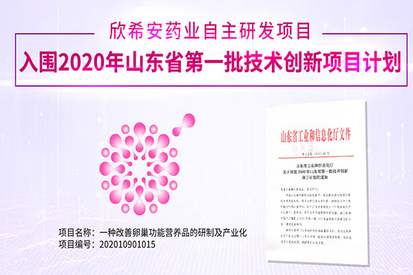 欣希安藥業(yè)自主研發(fā)項目入選2020年山東省第一批技術創(chuàng)新項目計劃.jpg